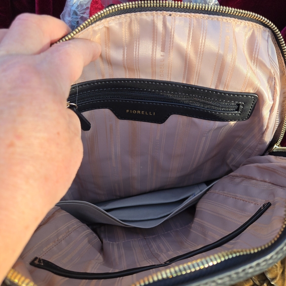 Fiorelli Prunella Black Pebble Backpack NWT Faux Leather - Picture 9 of 11